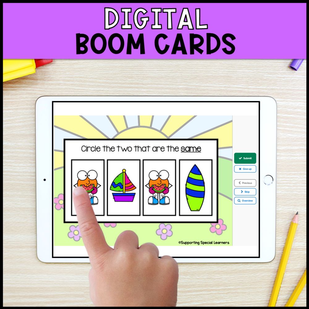 Summer Task Boxes & Boom Cards: Math, Literacy & Fine Motor Activities