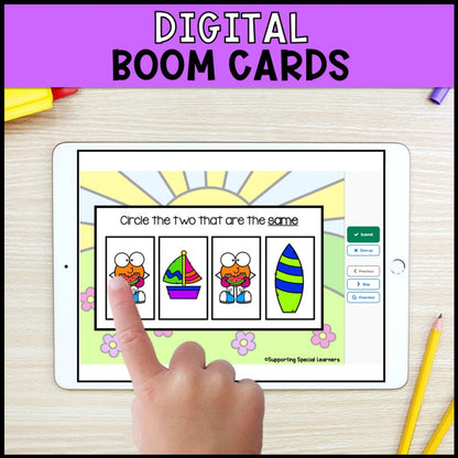 Summer Task Boxes & Boom Cards: Math, Literacy & Fine Motor Activities