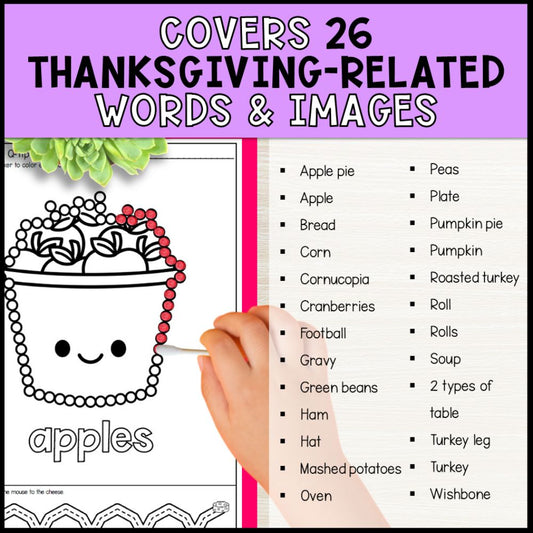 Thanksgiving Centers Bundle - Fine Motor Activities & Worksheets