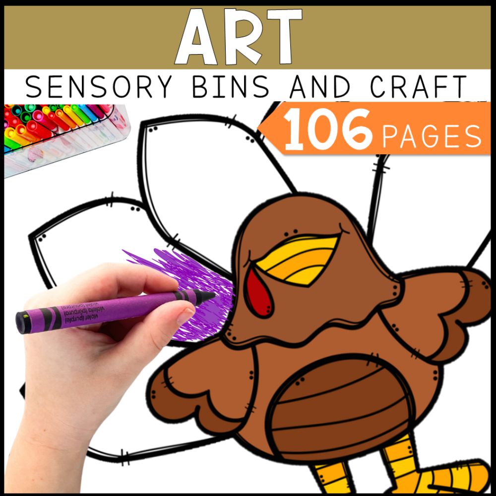 thanksgiving math, literacy and art activities sensory bins and craft