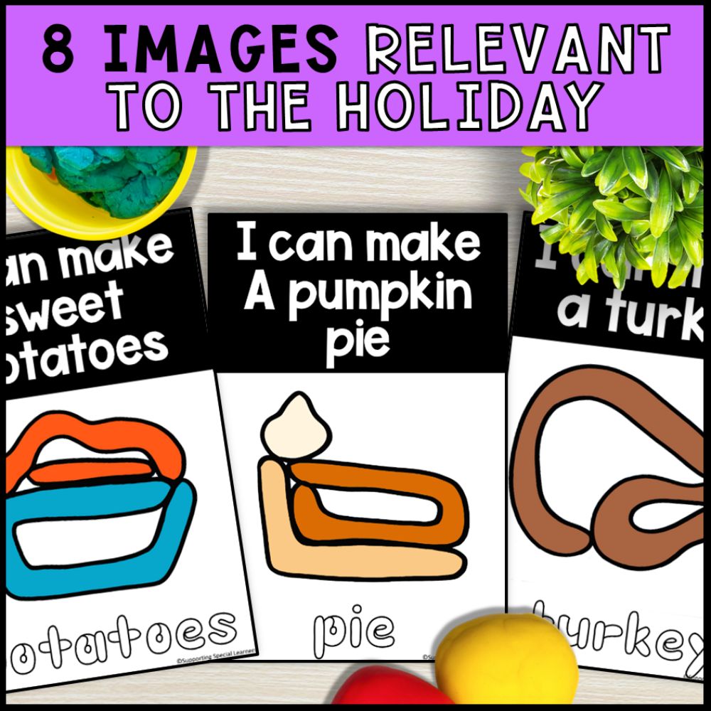 Thanksgiving Playdough Mats: Counting Using Ten Frame - Math Centers