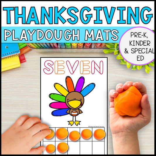 thanksgiving playdough mats cover