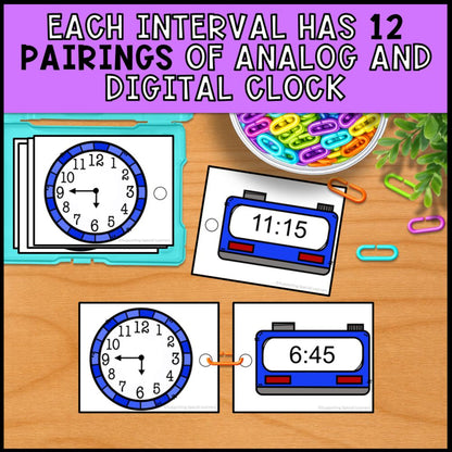 Time Linking Chains: Fine Motor Activity - Math Centers & Task Boxes