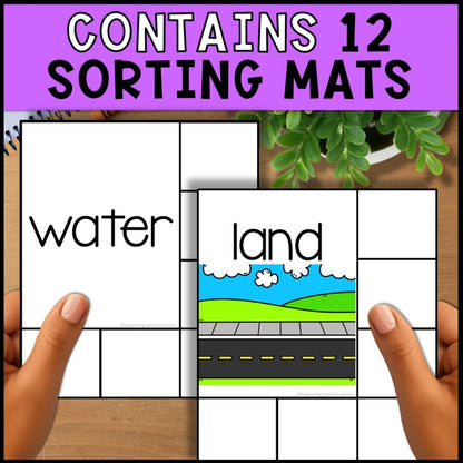 Transportation Sorting Activities - Sorting Mats