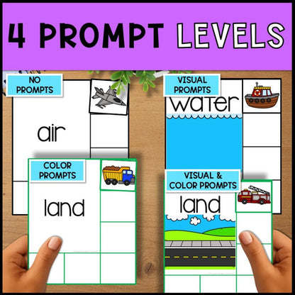 Transportation Sorting Activities - Sorting Mats