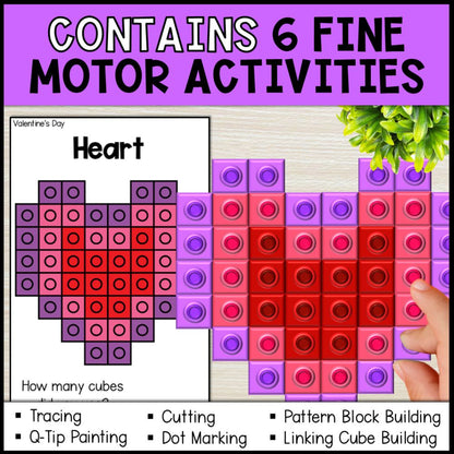 Valentine's Day Centers Bundle - Fine Motor Activities & Worksheets