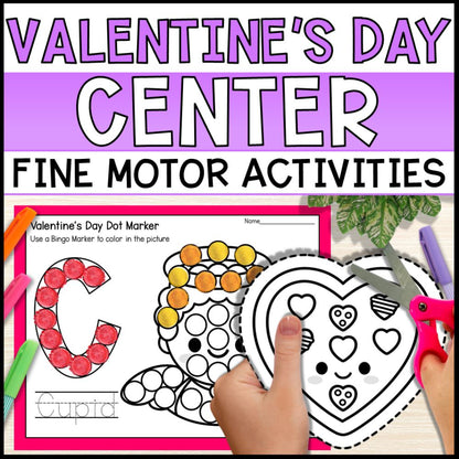 Valentine's Day Centers Bundle - Fine Motor Activities & Worksheets