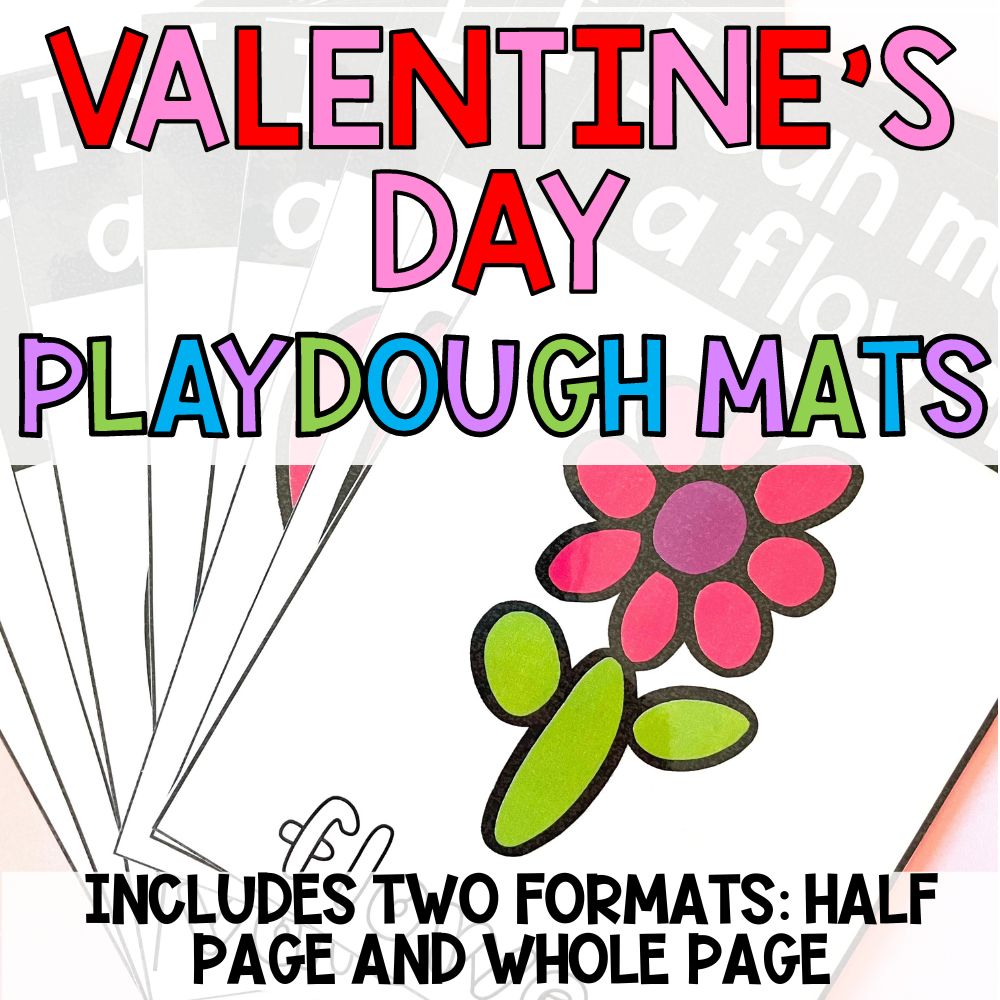 valentines day playdough mats cover