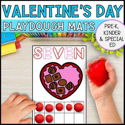 valentines day playdough mats covers