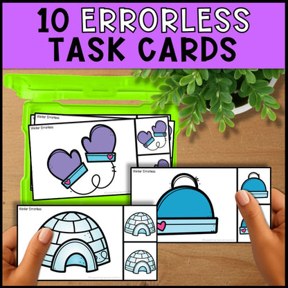 Winter Themed Errorless Learning - Errorless File Folders & Task Boxes