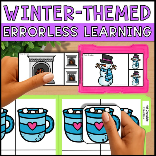 Winter Themed Errorless Learning - Errorless File Folders & Task Boxes