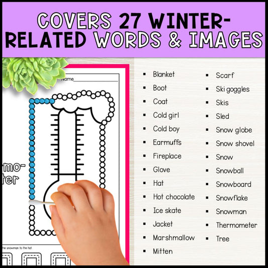 Winter Themed Centers Bundle - Fine Motor Activities & Worksheets