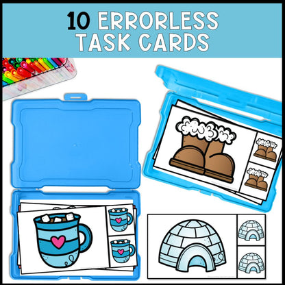 winter themed errorless learning 10 errorless task cards