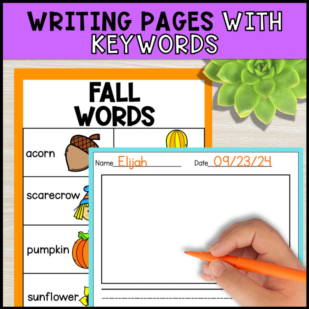 write the room activities 4 seasons - special education writing pages