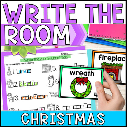 write the room activities christmas - special education cover