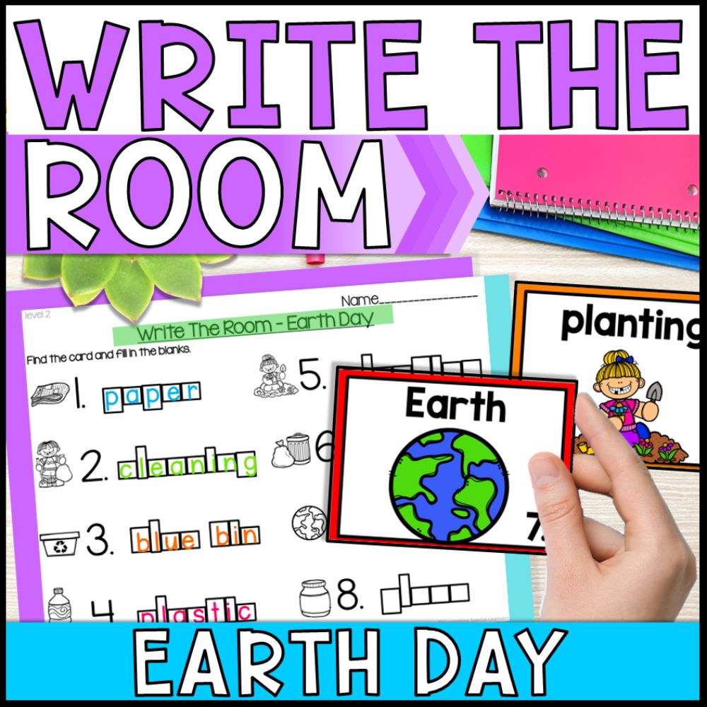 write the room activities earth day - special education cover