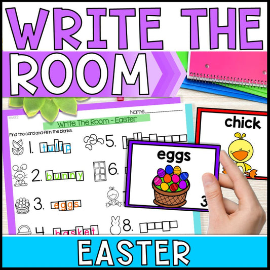 write the room activities easter - special education cover