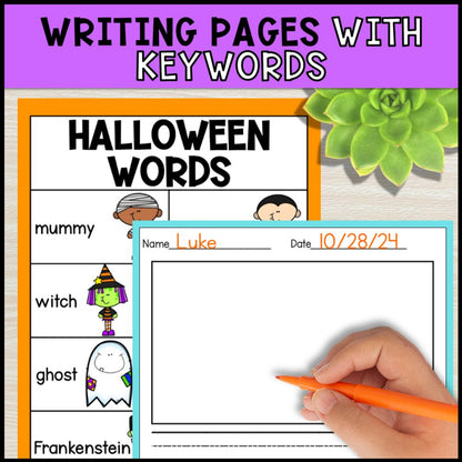 write the room activities halloween - special education writing pages