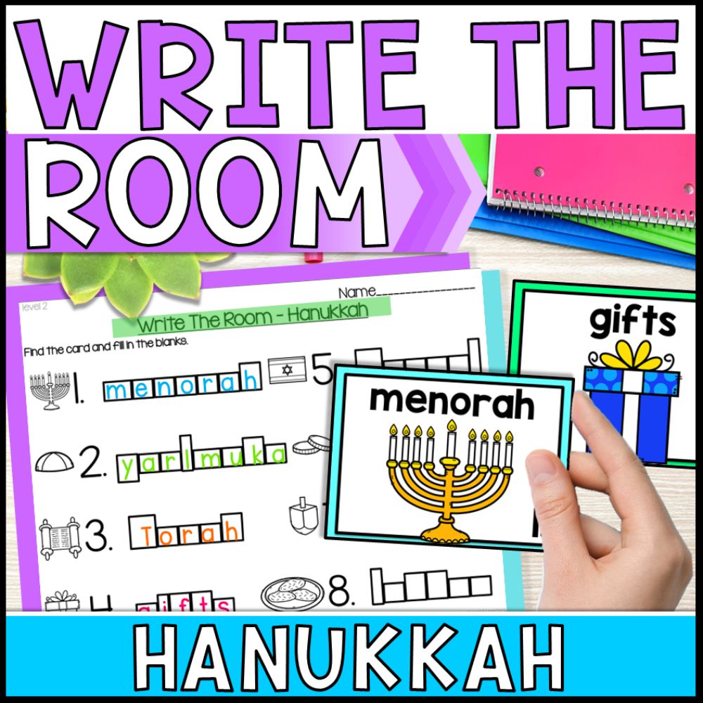 write the room activities hanukkah - special education cover