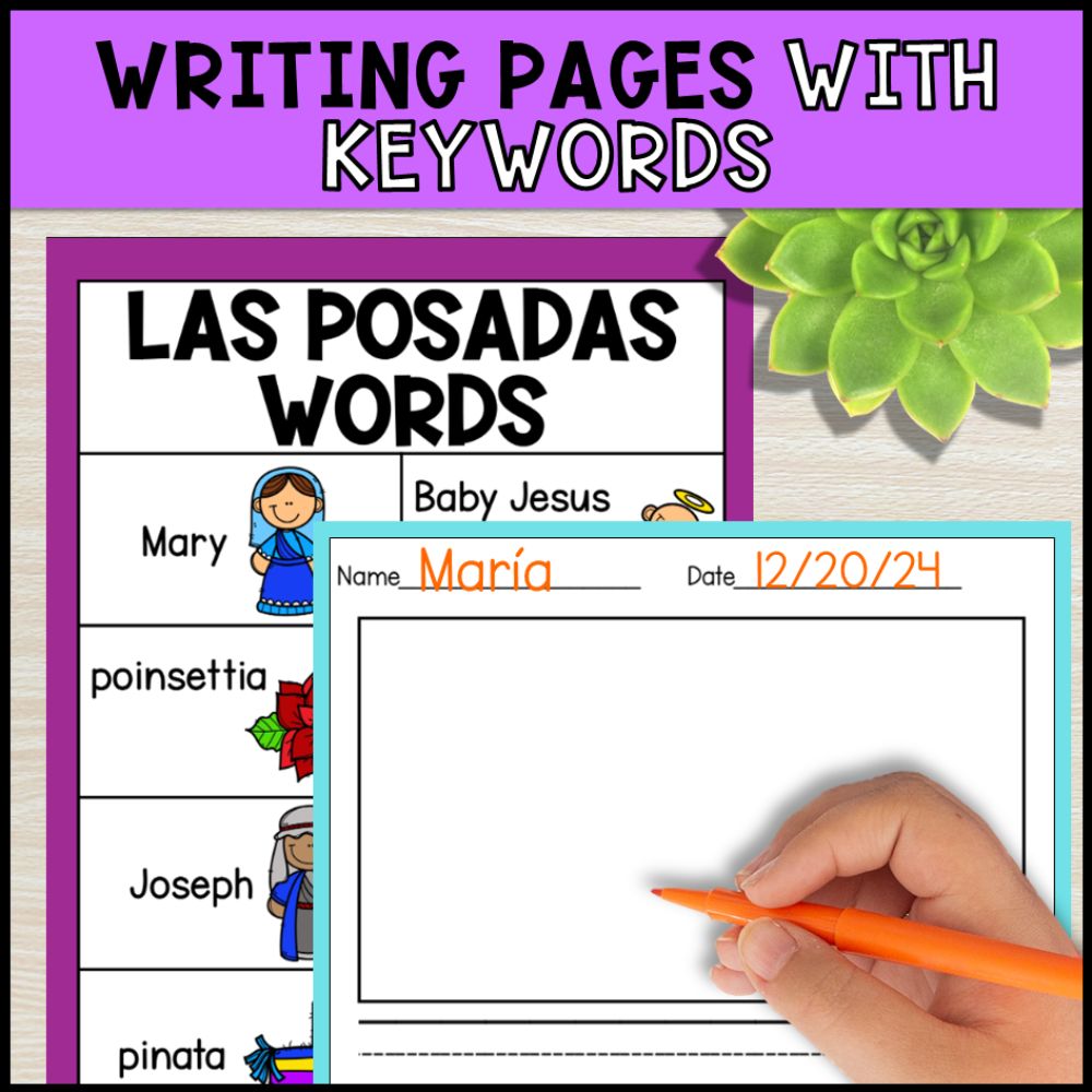 write the room activities las posadas - special education writing pages