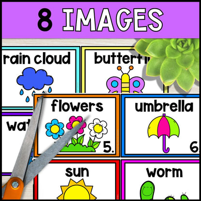 write the room activities spring theme - special education 8 images