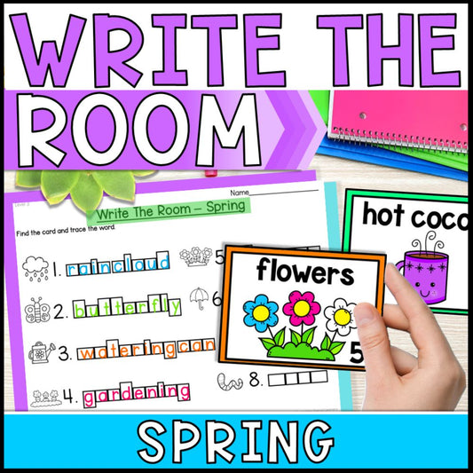 write the room activities spring theme - special education cover