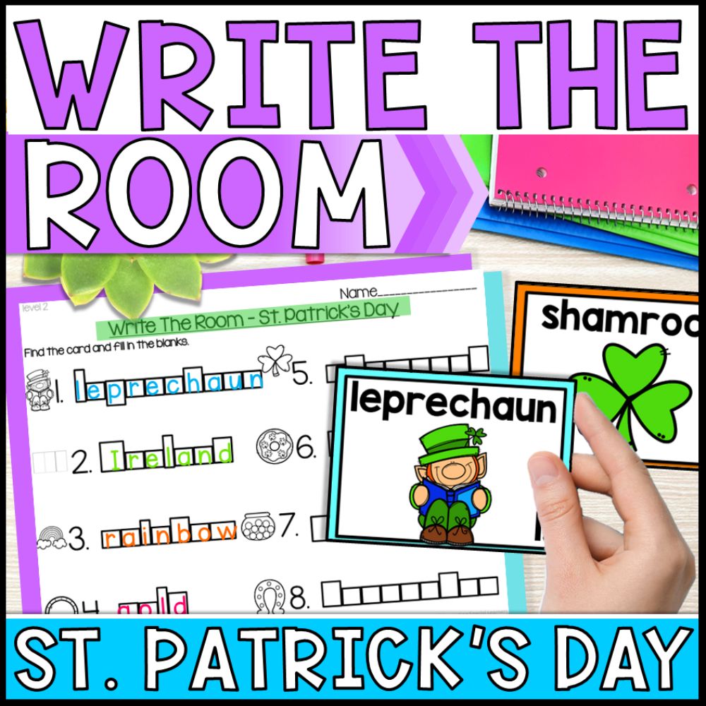 write the room activities st patricks day - special education cover