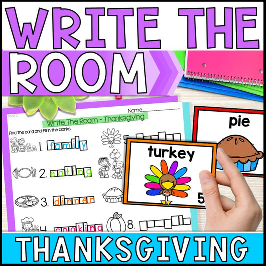 write the room activities thanksgiving - special education cover