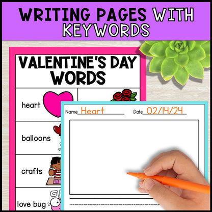 write the room activities valentines day - special education writing pages