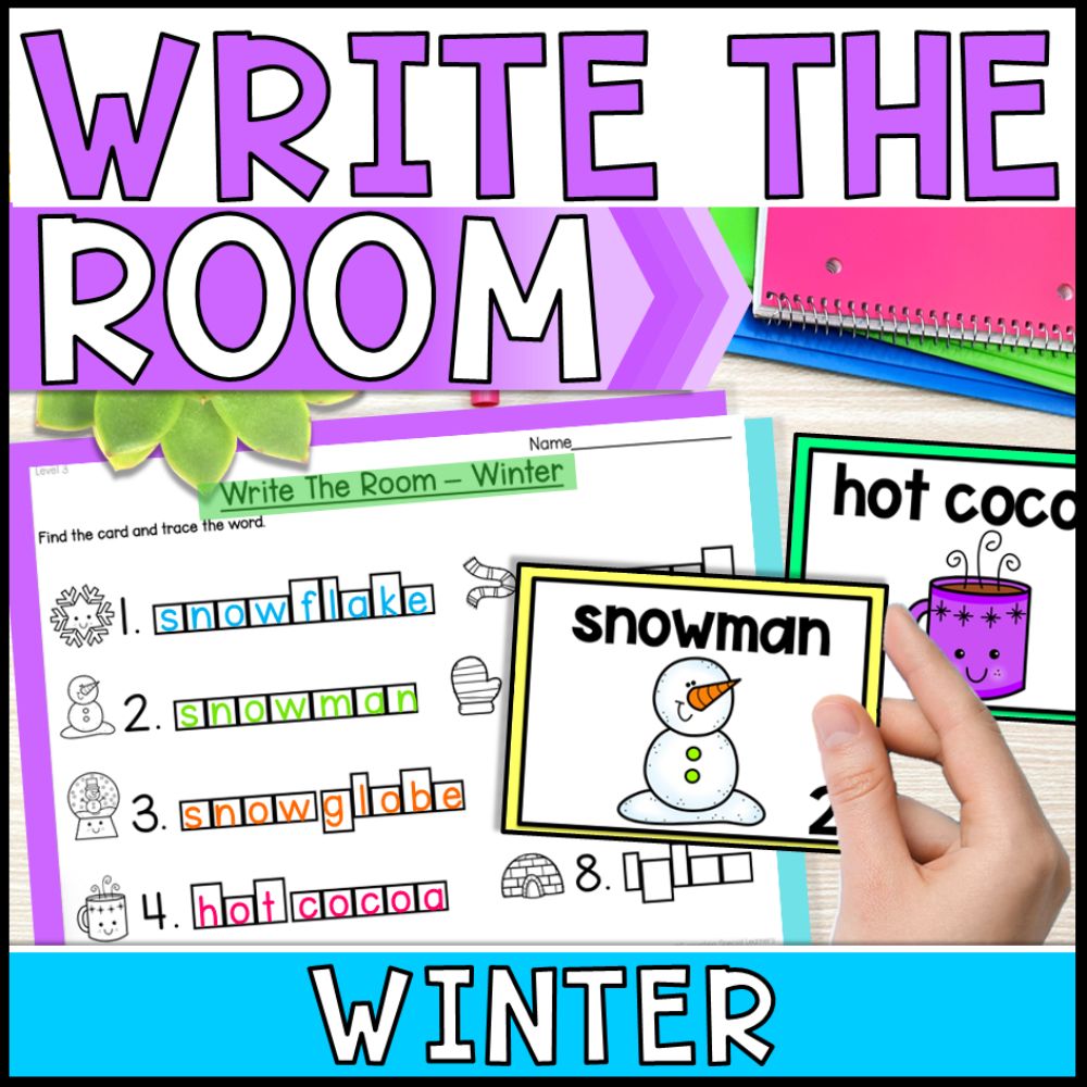 write the room activities winter theme - special education cover