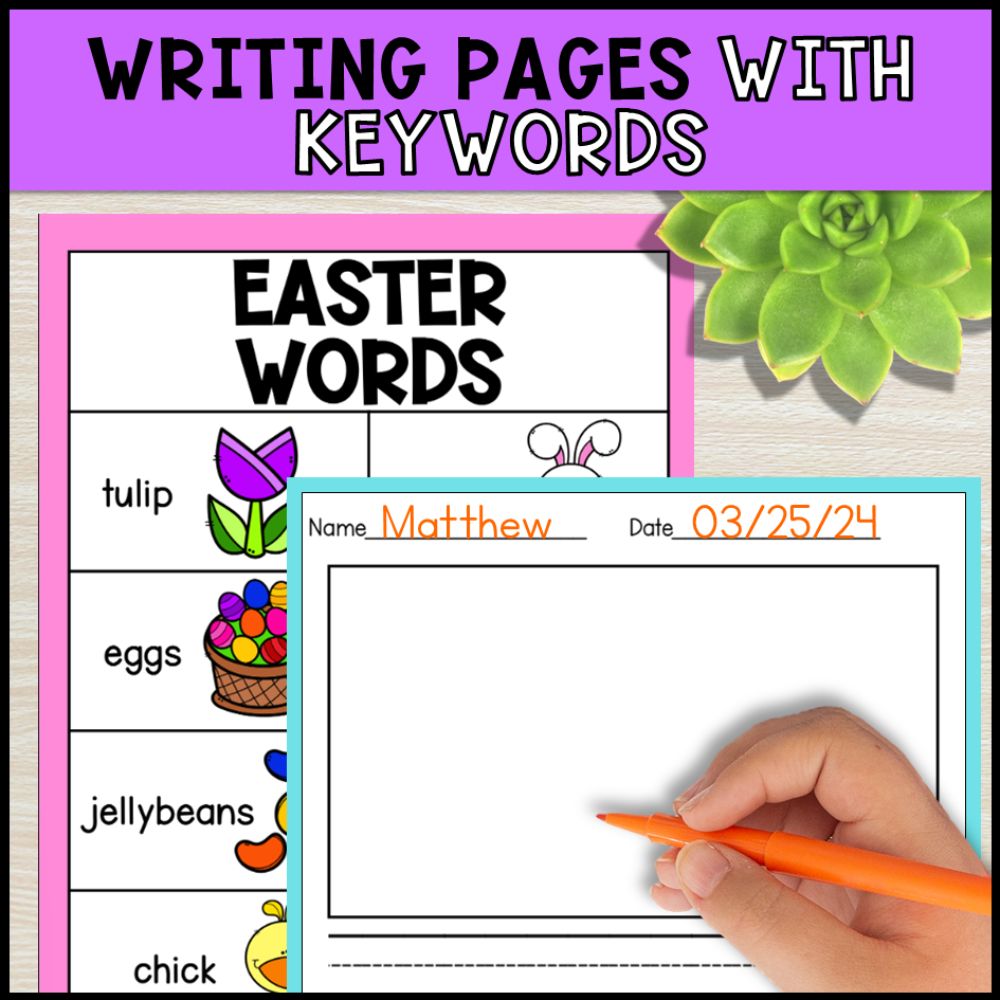 write the room activities easter - special education writing pages